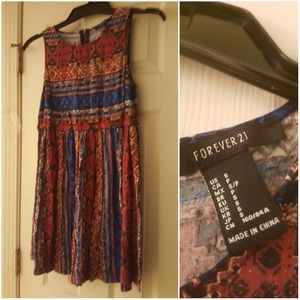 Forever 21 blue and red mini dress